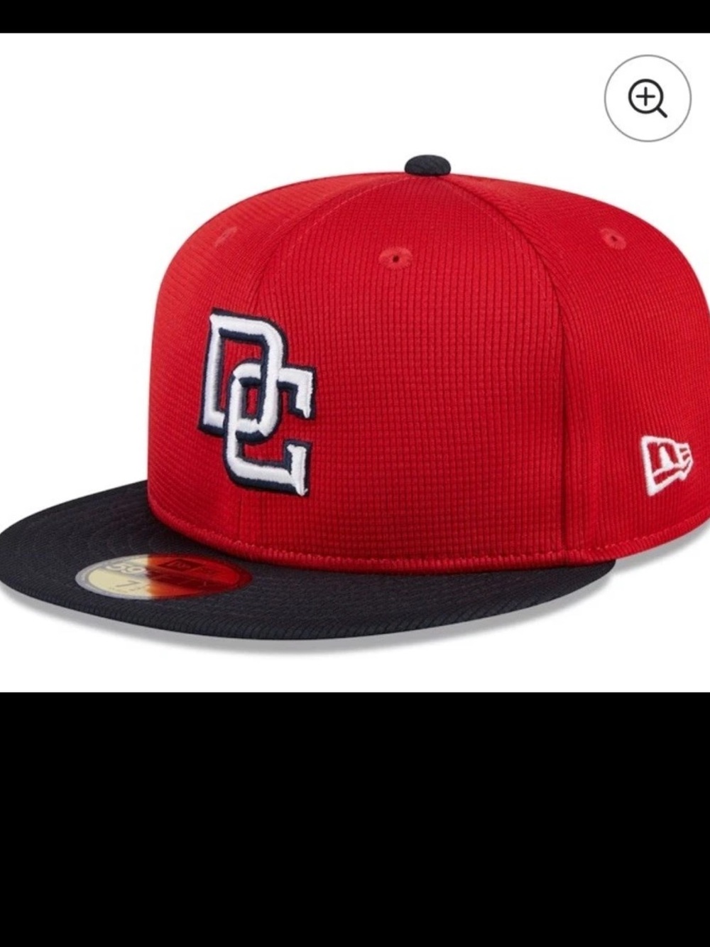 NWT 59Fifty DC Logo Washington Nationals Fitted Cap Hat 7 3/8 $44